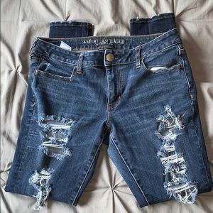 American Eagle ripped skinny jeans